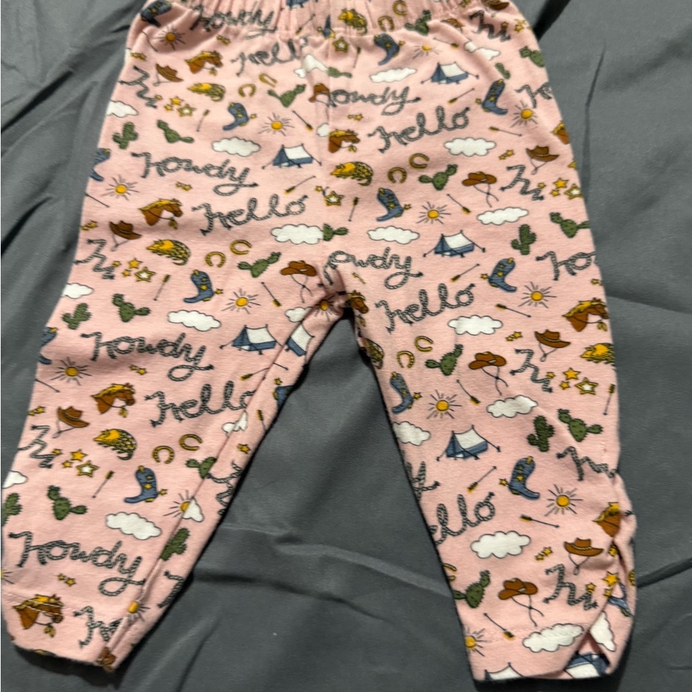Kids Pink Patterned Leggings